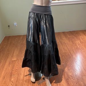 Magdalena Vintage Wide Leg Pants In Iridescent Silver W/ Wide  Waistband M